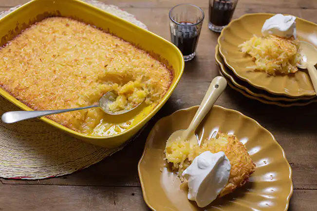 Cocada de forno com laranja