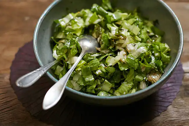 Escarola escabeche com aliche