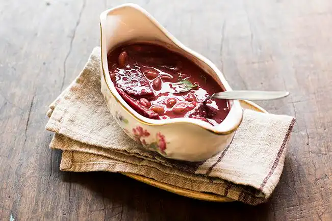 Feijão com beterraba