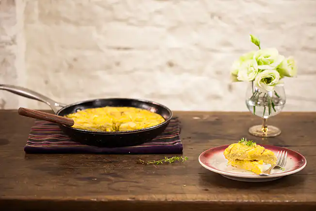 Fritata de batata com cebola