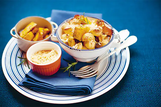 Macarrão de forno com abóbora (mac'n'cheese)
