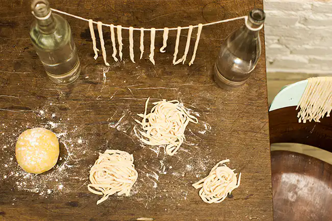 Massa de macarrão caseiro