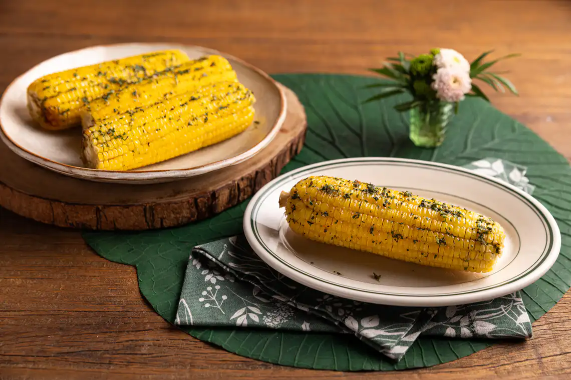 Milho-verde com manteiga temperada na Air Fryer da Rita Lobo