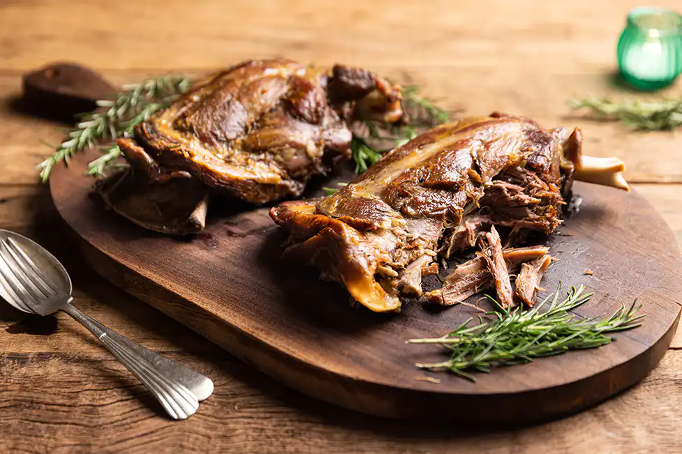 Paleta de cordeiro assada