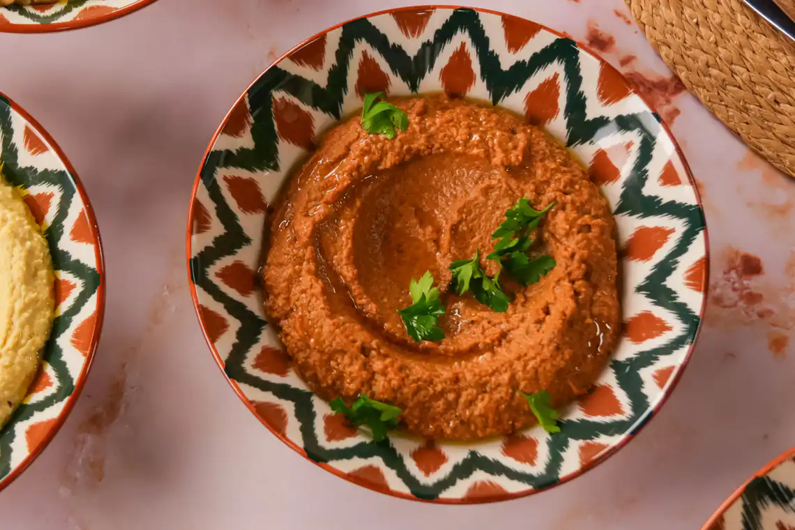 Pasta de pimentão vermelho (muhammara)