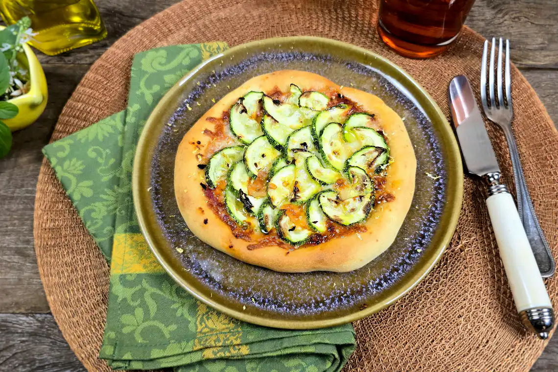 Pizza rápida de abobrinha com limão na Air Fryer da Rita Lobo