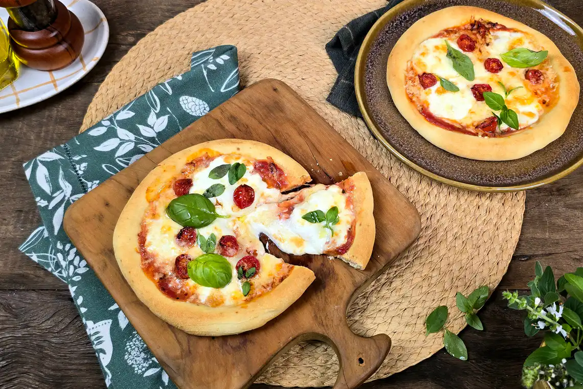 Pizza rápida na Air Fryer da Rita Lobo
