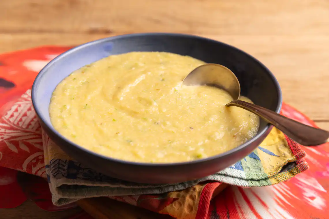Polenta com abobrinha