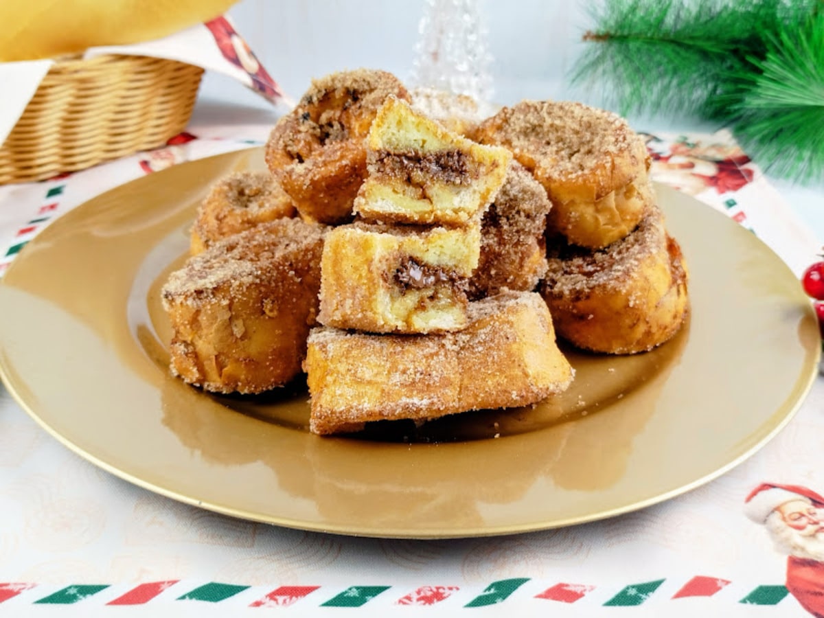 Rabanada recheada com Nutella