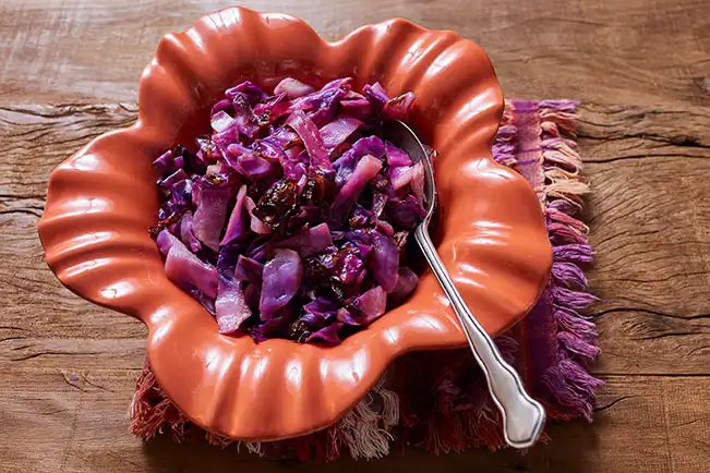 Repolho agridoce assado