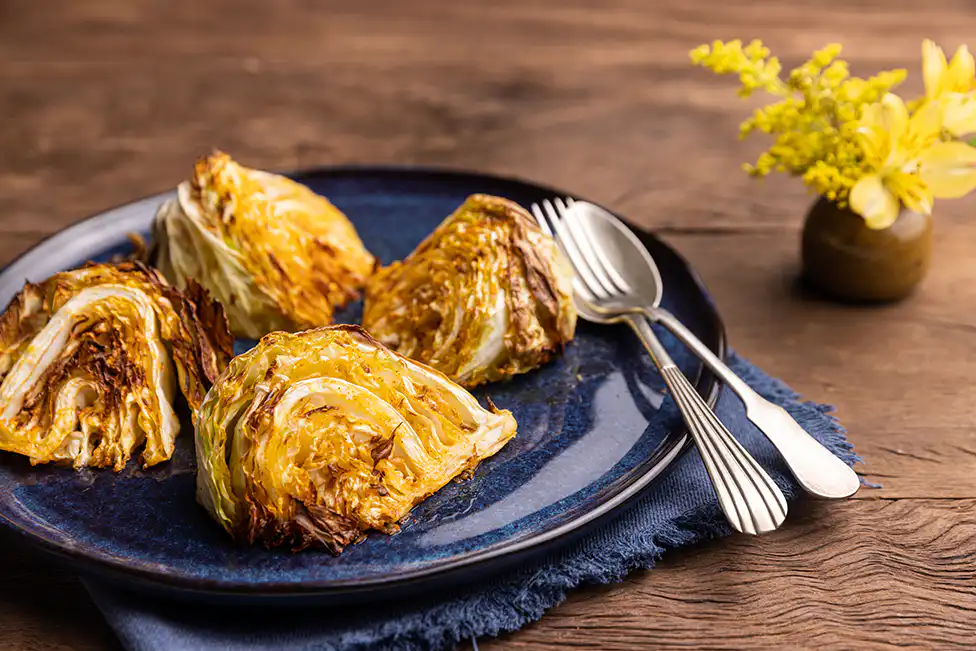 Repolho assado na Air Fryer da Rita Lobo