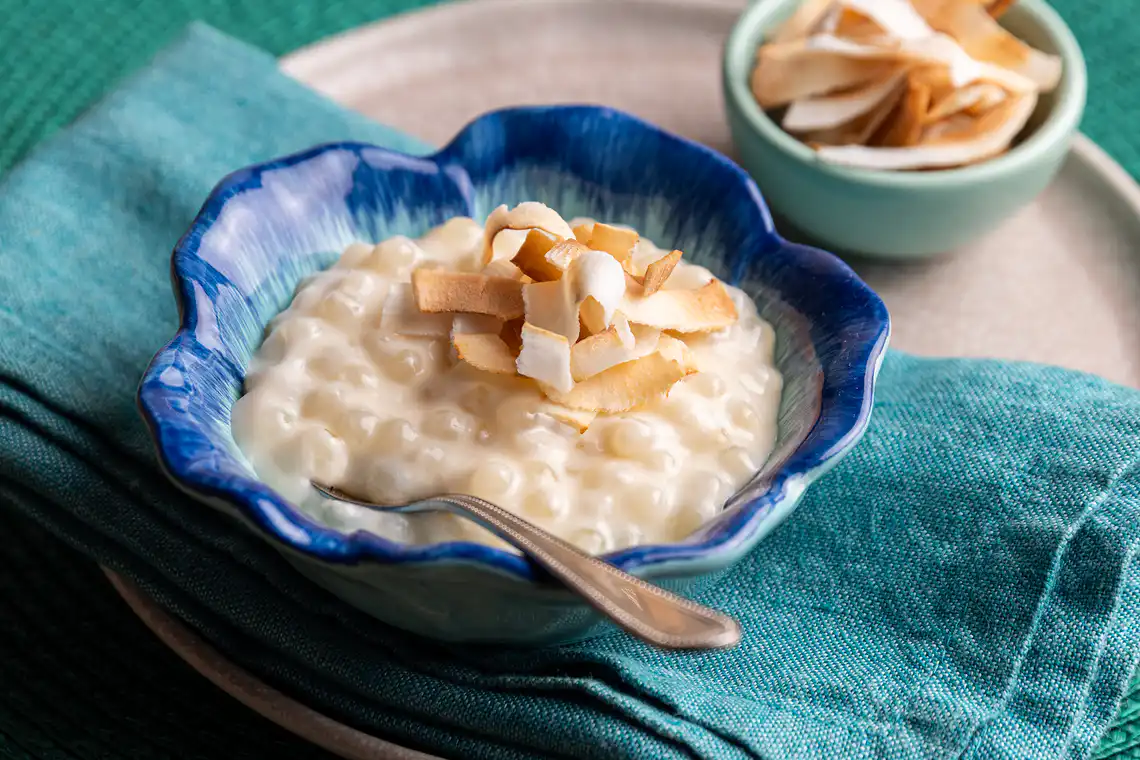 Sagu de coco na panela de pressão elétrica