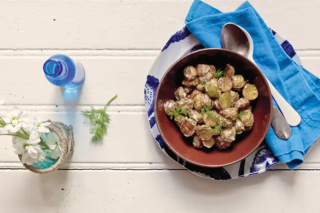 Salada de batata assada com maionese caseira