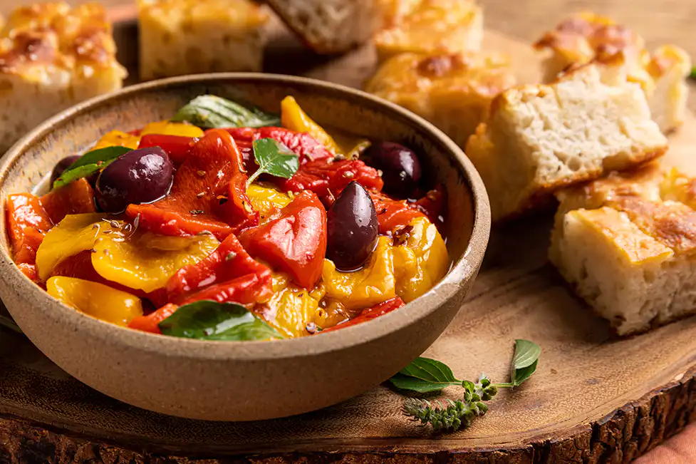 Salada de pimentão marinado