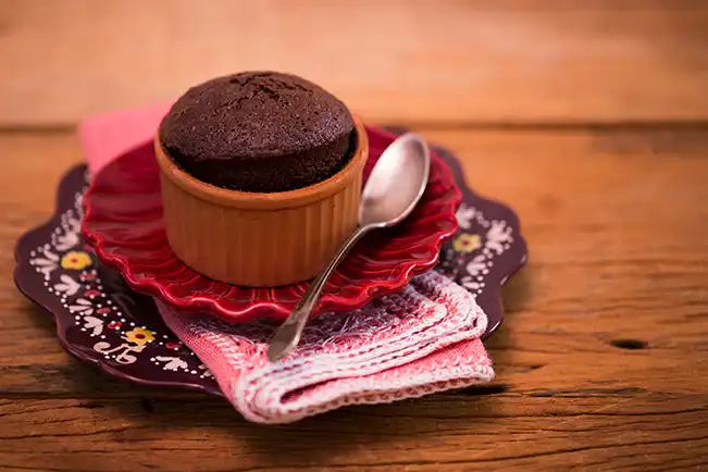 Suflê de chocolate