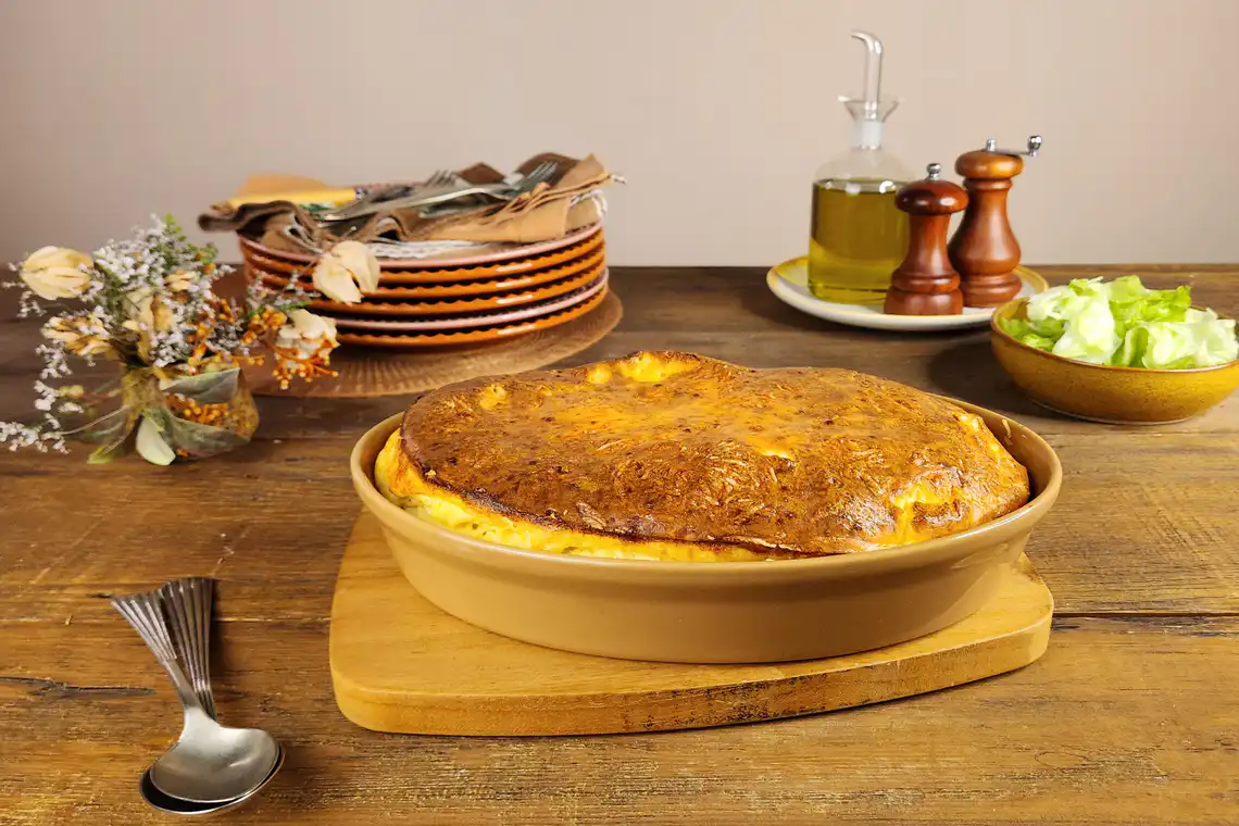 Suflê de queijo prático