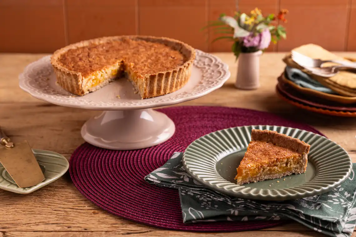 Torta de castanha-de-caju e damasco