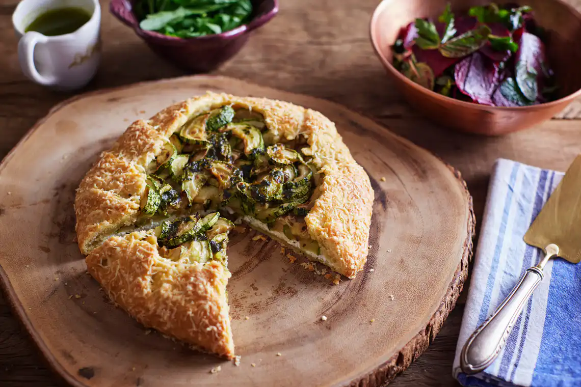 Torta rústica de abobrinha com ricota