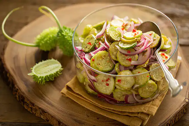 Vinagrete de maxixe grelhado