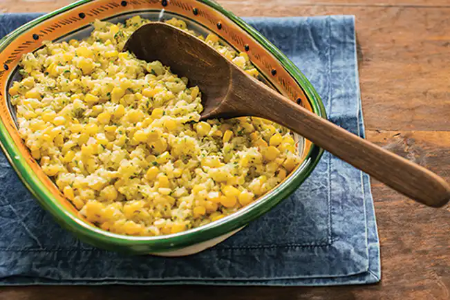 Viradinho de milho-verde com salsinha